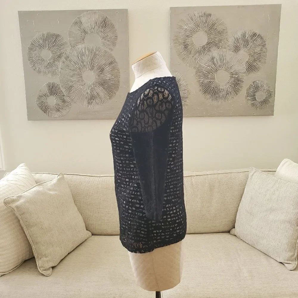 Banana Republic Lace Trim Top sz 6 - Picture 7 of 14